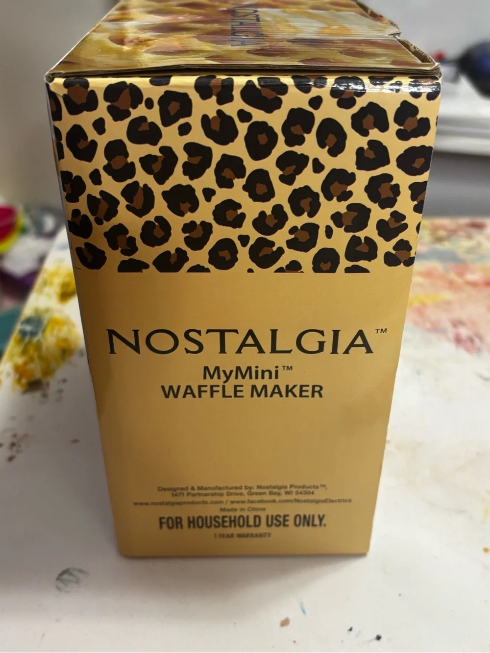 Nostalgia Leopard Print MyMini Waffle Maker